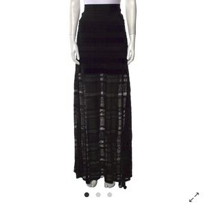 Herve Leger Abellona Knit Maxi‎ Bandage Skirt Black Small